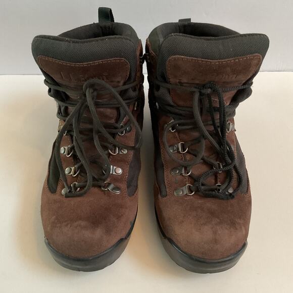 L.L. Bean Mens Sz 10 Wide Brown Suede Leather GORE-TEX Hiking Boots Waterproof - Picture 6 of 10